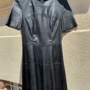 Zara pleather A-line dress!
